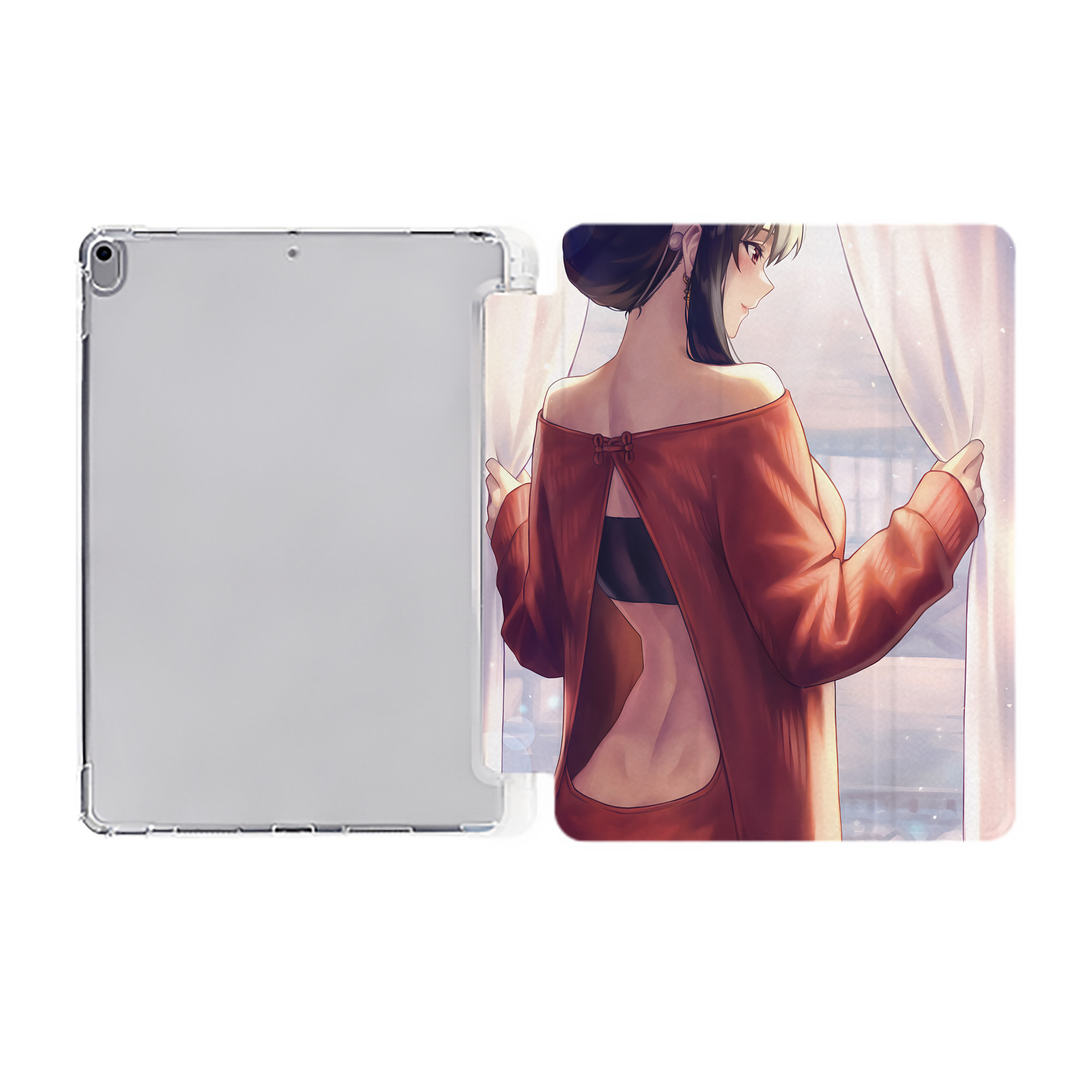 （画像用） SPY×FAMILY间谍家家酒 IPad ケース ペン収納付き 三つ折りスタンド PUレザー×シリコン 対応機種9.5/10.5/10.9インチ